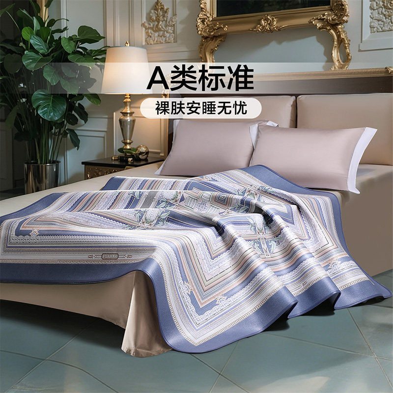 富安娜牛皮席进口头层牛皮软席高端平网彩绘凉席透气凉爽席子,淘宝优惠券,粉丝福利购,淘宝优惠卷