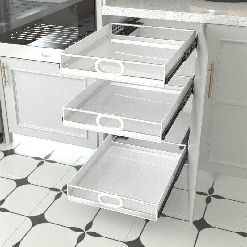 新款厨房整体橱柜侧装滑轨抽屉收纳盒分层整理储物拉篮PP塑料加不,淘宝优惠券,粉丝福利购,淘宝优惠卷