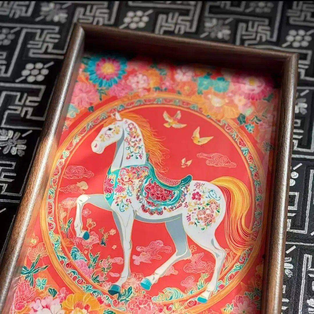 中式马上有钱托盘新年客厅桌面水杯杂物收纳木质盘复古高级感茶盘,淘宝优惠券,粉丝福利购,淘宝优惠卷