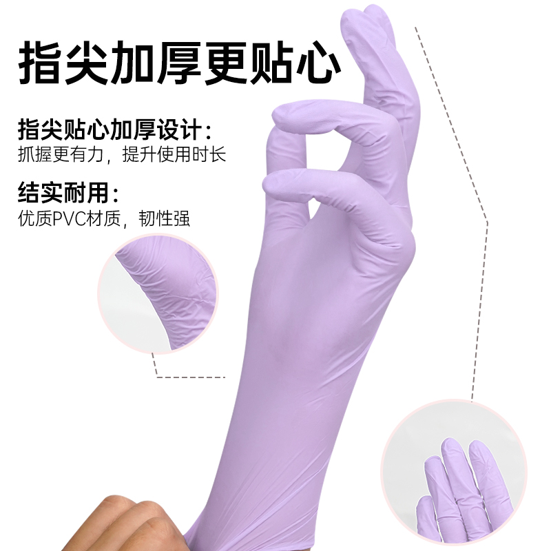 英科耐用一次性洗碗手套丁腈加厚防油橡胶劳保家务厨房清洁贴手女