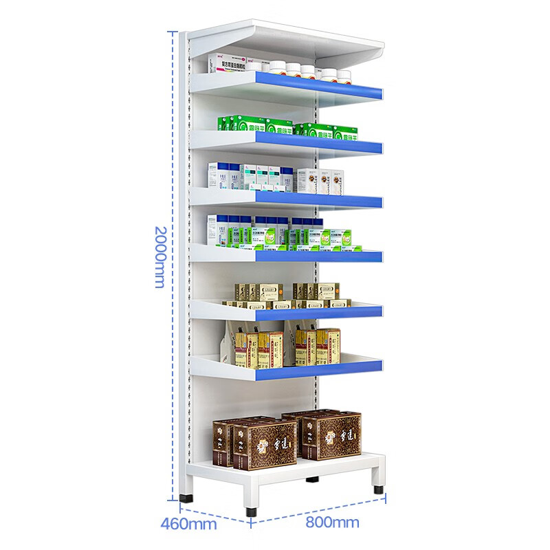 奈高西药架发药台门诊药房药架盘架医院药店药品分类架钢质西药柜-图3