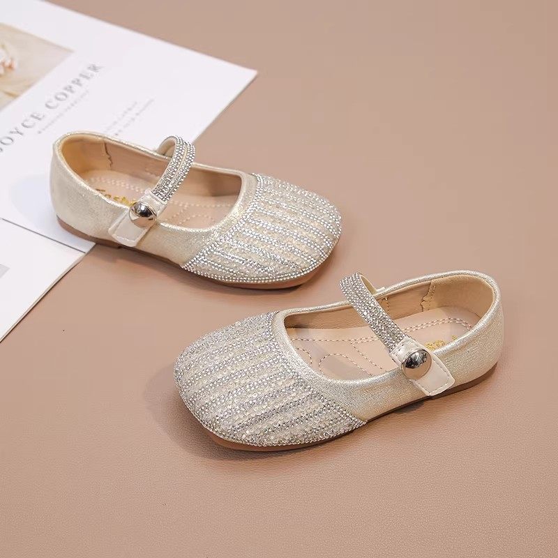 真皮女童公主鞋闪亮2025新款儿童鞋子礼服艾莎水晶鞋女孩软底单鞋,淘宝优惠券,粉丝福利购,淘宝优惠卷