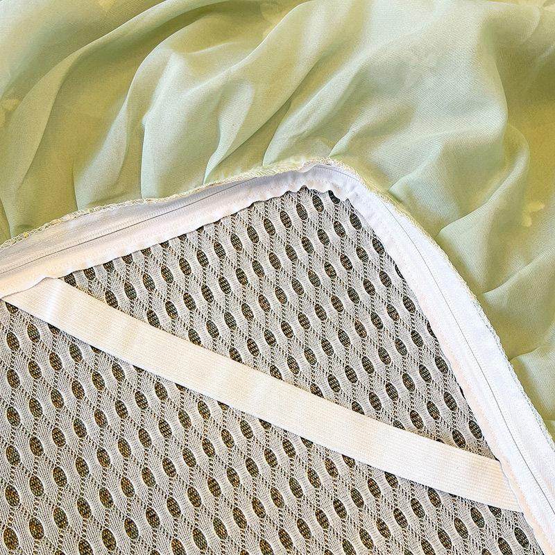 夏季冰藤席三件套床裙款蕾丝花边冰丝凉席床罩可水洗折叠空调凉席,淘宝优惠券,粉丝福利购,淘宝优惠卷