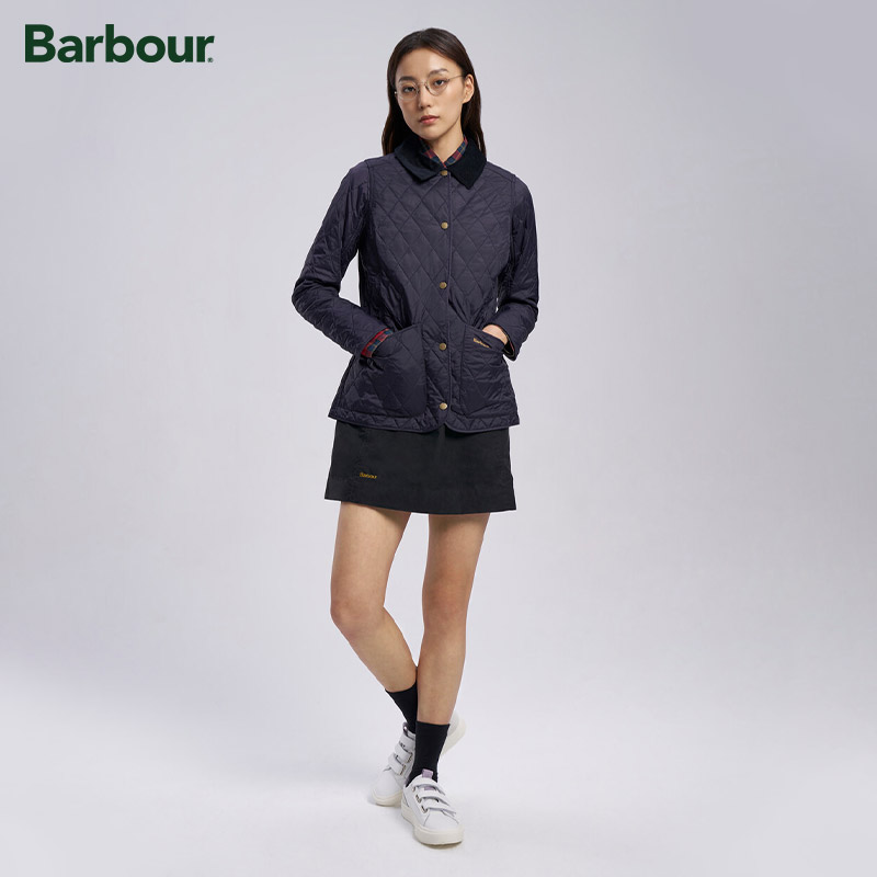 Barbour Annandale女士四季经典保暖菱格修身绗缝夹克 - 图0