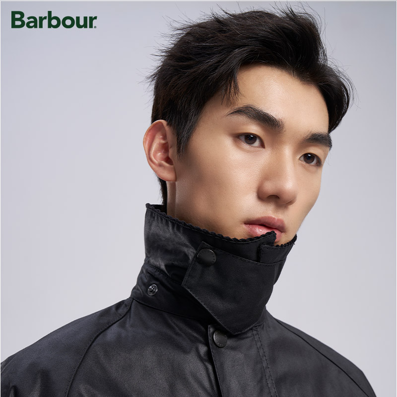 Barbour Bedale男士四季纯棉经典格纹里涂蜡油蜡夹克 - 图0