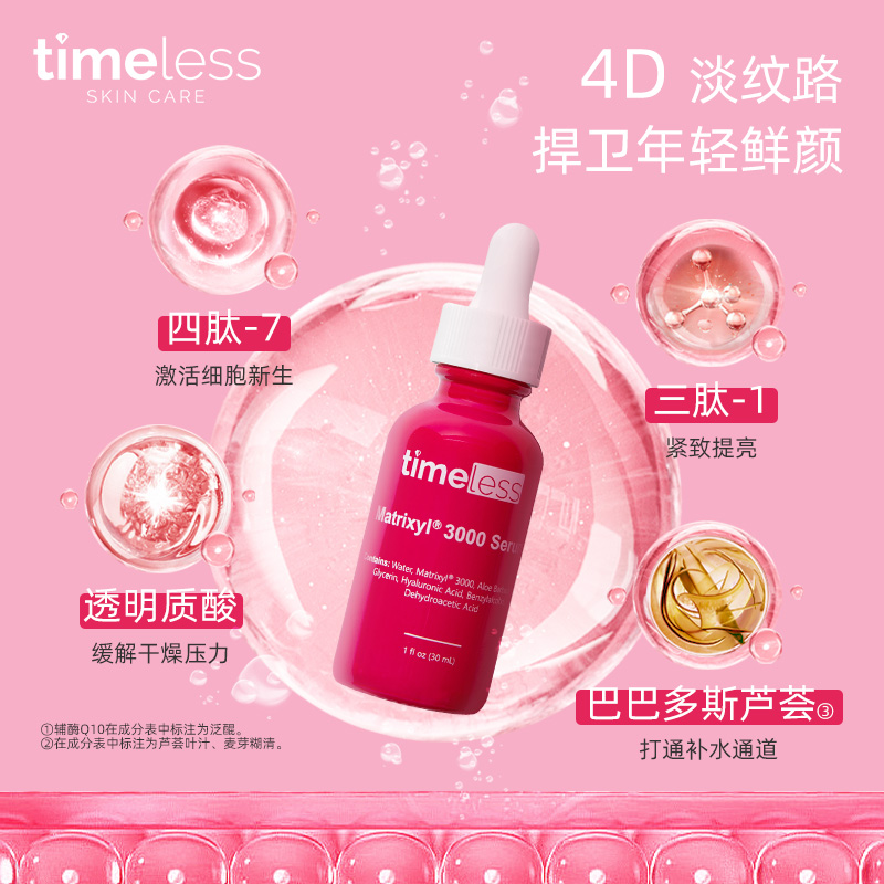 timelessMatrixyl®3000复合多肽玻尿酸精华胶原蛋白滋润保湿抗老 - 图2