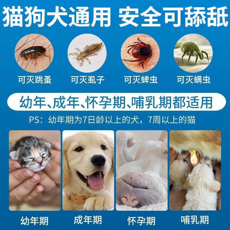 蜱虫专用药狗狗外用杀虫剂宠物猫咪狗狗除虱子螨虫跳蚤体外驱虫药 - 图0