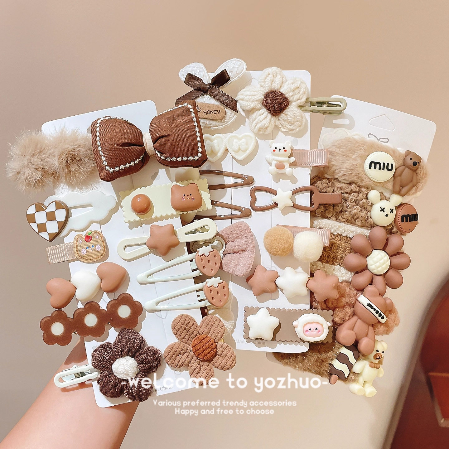 tktk奶咖色秋冬儿童发夹女2025新款碎发前额刘海边夹侧边bb夹发卡 - 图0