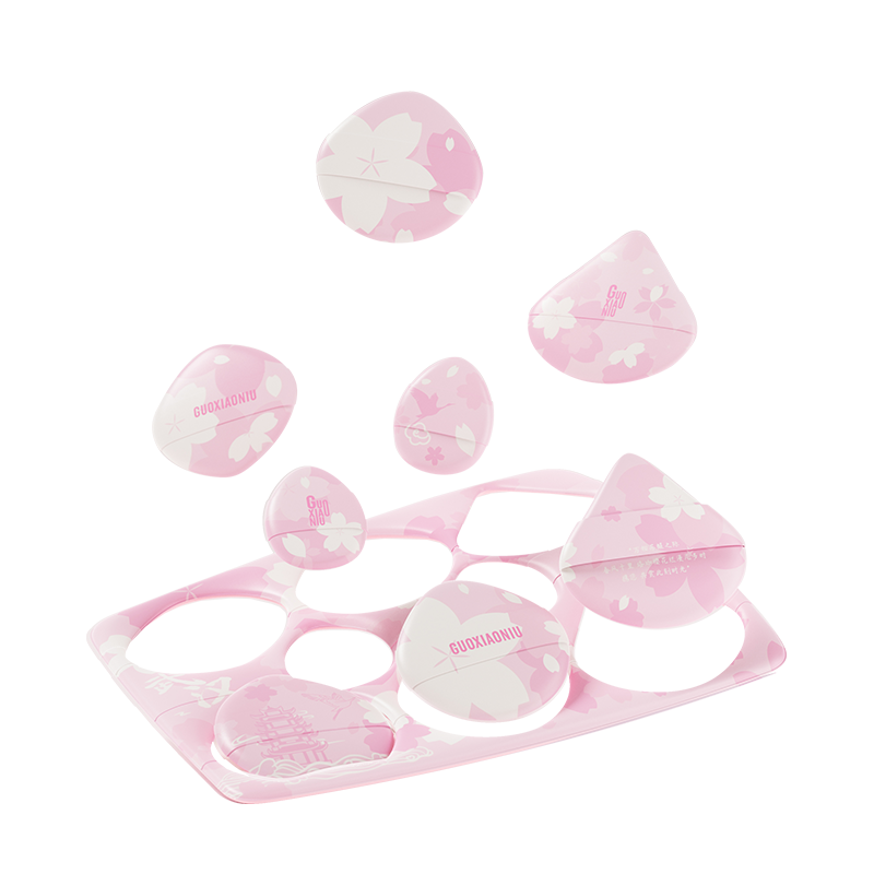 郭小妞8片粉扑樱花贴贴乐套组棉花糖气垫不易吃粉粉底液专用,淘宝优惠券,粉丝福利购,淘宝优惠卷