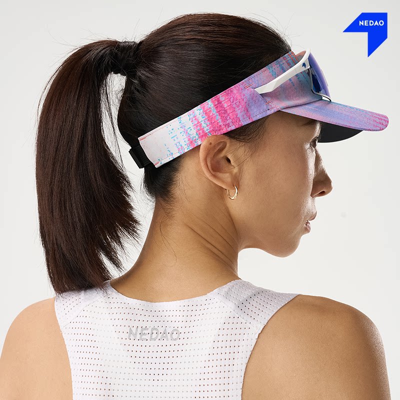 内道超轻印花空顶帽印花速干导汗调节扣越野马拉松遮阳跑步运动帽