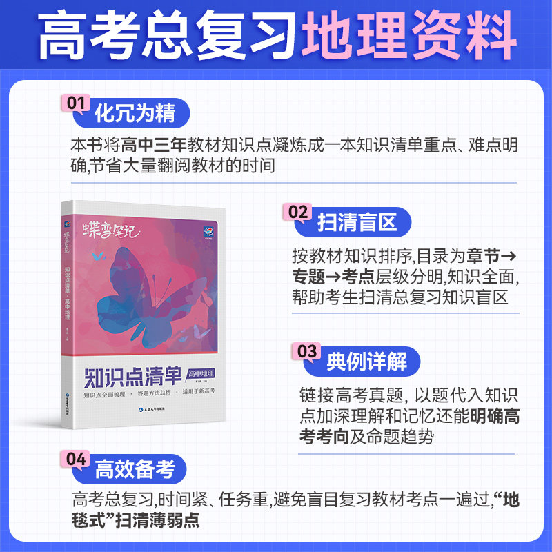 2027高考蝶变 学霸笔记高中地理基础知识总复习资料高考状元提分笔记 地理知识点总结万能答题模板 高一高二高三通用