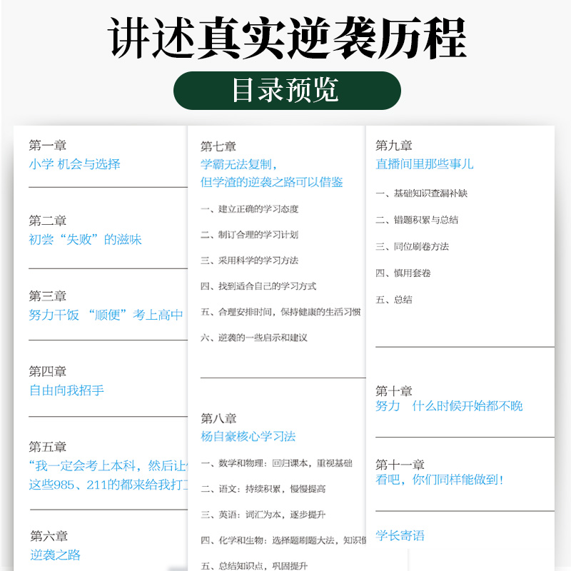 2024年蝶变学园新版 杨自豪自学为王励志书籍 从450分到631分的逆袭之路高中高效核心学习方法高一二三通用必备教育指南奋斗史