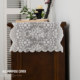 American retro pure white lace tablecloth yarn round dining table coffee table cloth garden light luxury romantic ins cover scarf