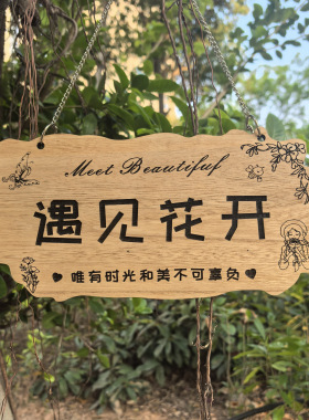 实木定制DIY挂件小院创意门牌