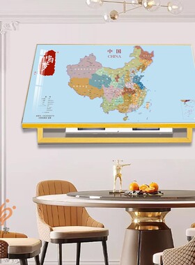 电表箱装饰大幅中国地图配电箱遮