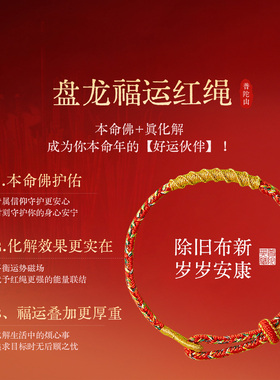 普陀山2026马年十二生肖本命年红绳编织手绳手链太岁新款好运礼物