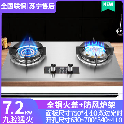 日本樱燃气灶双灶天然气灶台式液化气灶煤气灶具嵌入式家用猛火灶-图3