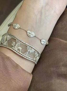新中式栀子纤维开口手镯手环女