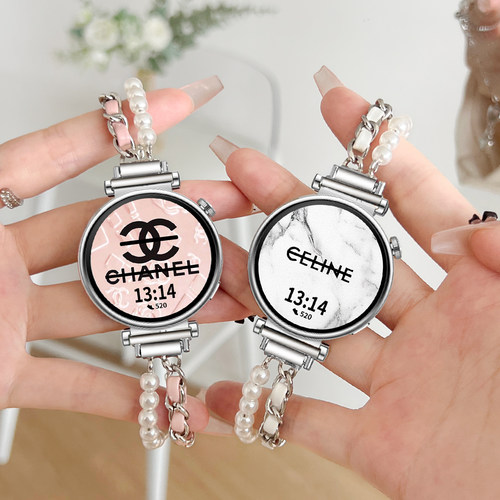 适用华为gt5手表带新款珍珠手链5pro智能运动手表链watch4女士系列女表watchgt4高级感夏天女款gt3/2专用夏季 - 图2