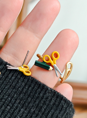 原创设计微缩文具可调节开口戒