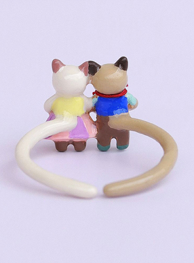 Ayatorie女可爱猫咪戒指闺蜜礼物