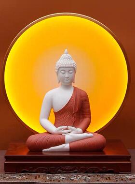 佛佛像背光led背FFH景射灯佛龛圈光灯佛堂观音财神插电佛光佛龛装