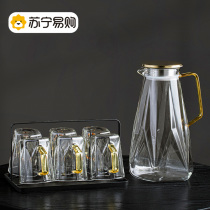 Suning glass water glass home suit high face value drinking water cup high temperature resistant living room kettle to be guest water 2112