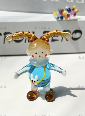 琉璃可爱双马尾女孩纯手工桌面摆件车载生日礼物闺蜜简约可爱治愈