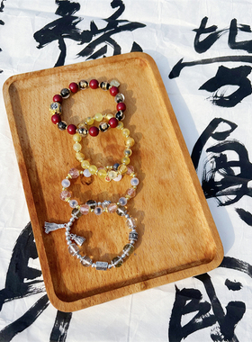 淄博琉璃手串香灰琉璃手链饰品民族复古闺蜜简约网红年兽祥瑞朱砂