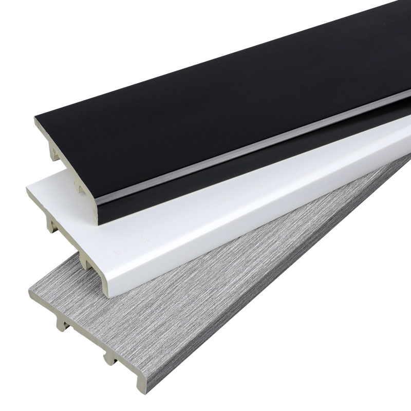 加厚8公分精致简约地脚线防水防潮pvc卡扣踢脚线免漆家用木地板 - 图3