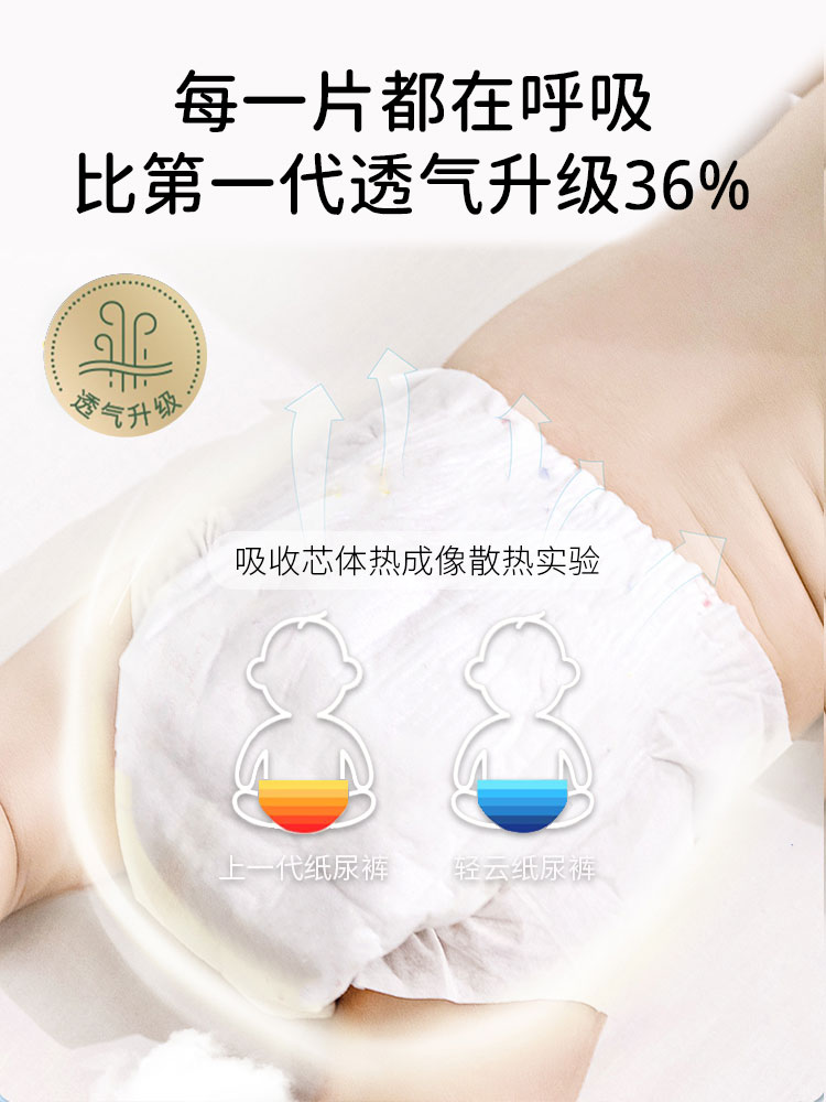 mifet正品5码超薄纸尿裤NB码 婴儿拉拉裤宝宝尿不湿U先试用