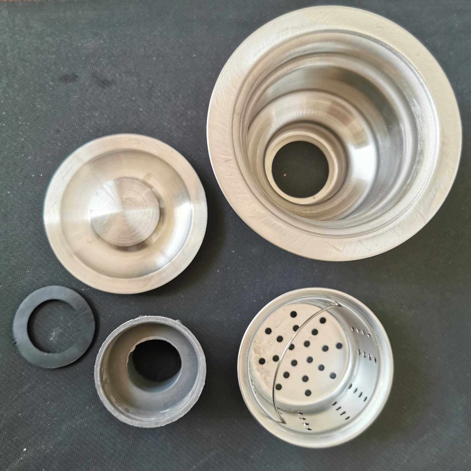 新款直销厨房水槽不锈钢下水器钢头单双槽洗菜盆配件提笼提篮落水,淘宝优惠券,粉丝福利购,淘宝优惠卷