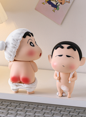 蜡笔小新浴室洗澡摆件卫生间