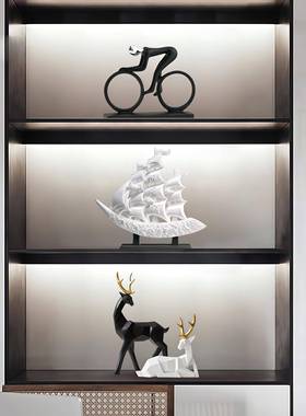 高感小众老板办公导室摆件现级代约LW0912-A领书柜轻奢高档简桌面