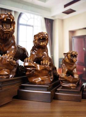 招财老虎摆大号风水镇二宅十生肖室虎老板桌办公桌JS804面高档装