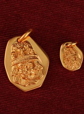 925银扎基拉姆吊坠男女款复古民族风佛牌财神轻奢ins小众设计项链