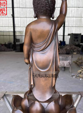 纯铜铸造太子佛佛像小型摆件制作