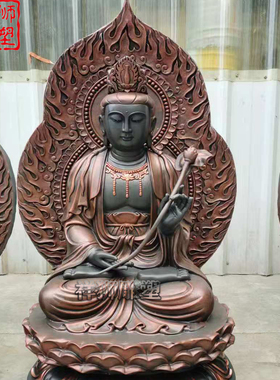 祥狮雕塑纯铜铸造八大守护神佛像