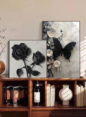 铝合金INS风艺术高级感客厅装饰画现代轻奢小众摆画卧室床头挂画