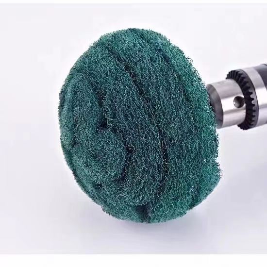 蘑菇型百洁布磨头不锈钢拉丝抛光轮金属除锈纤维磨头6MM柄打磨头 - 图3