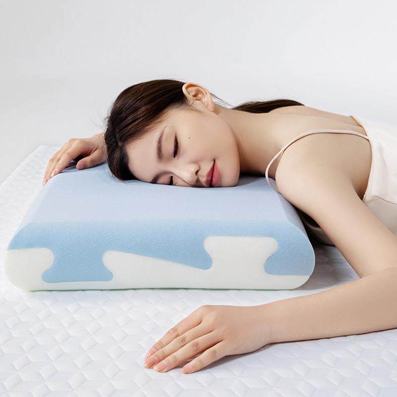 K姐WJ01胶款双料颈支撑深慢回弹记忆枕睡家用记忆棉枕无头护带枕,淘宝优惠券,粉丝福利购,淘宝优惠卷