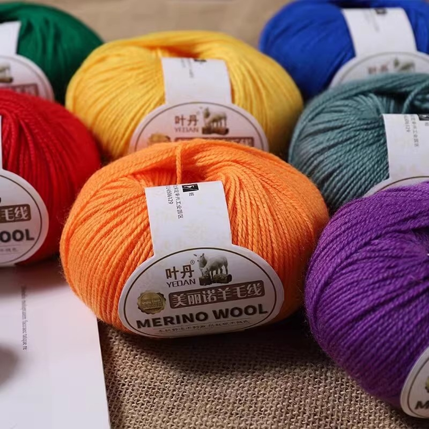 羊绒线红色毛线团手工编织3股中粗手编山羊绒羊毛线手织围巾diy - 图0