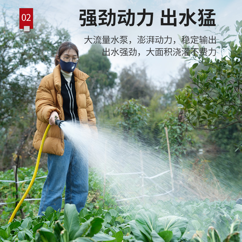 48v60v直流充电式抽水泵浇菜神器浇水机神器农用淋菜地抽水机灌溉 - 图0