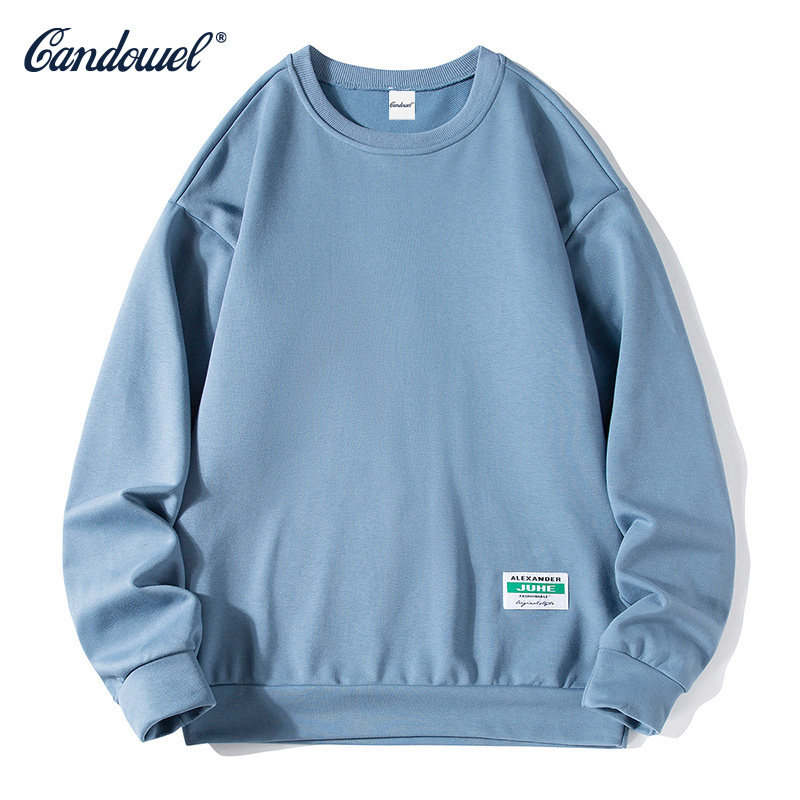candowel旗舰男圆领春秋款纯色卫衣 candowel卫衣