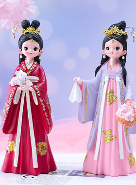 新款古风汉服少女格格摆件女孩生日礼物家居饰品创意旅游纪念礼品