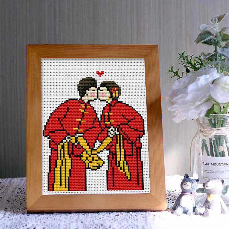 新款直销2023新款十字绣自己绣diy手工制作小件结婚新婚礼物送新,淘宝优惠券,粉丝福利购,淘宝优惠卷