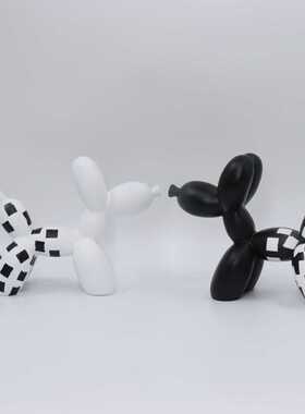 新款直销气球狗家居摆件客厅玄关电视柜办公室摆设动物树脂工艺品