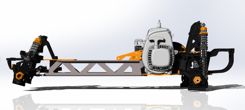 BAJA 5B遥控车车模图纸3D建模模型1/2燃油车RC solidwork stp STL - 图2