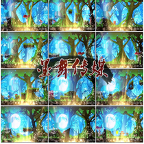 儿童熊熊修理铺修月亮舞台剧蘑菇森林情景剧led背景视频素材