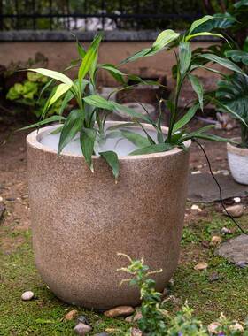 户造外庭院鱼缸睡莲花盆缸假BJ22991山石槽流水花荷园景装饰摆件